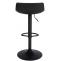 2er Set Barhocker HLO-CP238 Kunstleder ~ schwarz