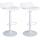 2er Set Barhocker HLO-CP238 Kunstleder ~ wei