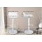 2er Set Barhocker HLO-CP238 Kunstleder ~ wei