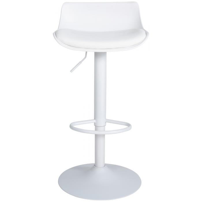 2er Set Barhocker HLO-CP238 Kunstleder ~ wei
