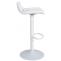 2er Set Barhocker HLO-CP238 Kunstleder ~ wei