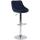 Barhocker HLO-CP268 Samt chrom ~ blau
