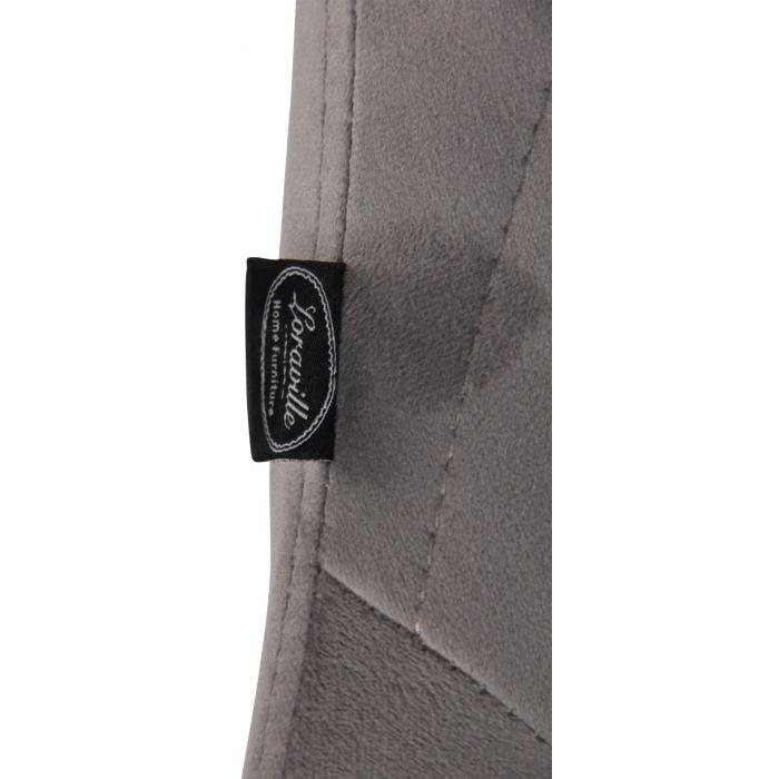 Barhocker HLO-CP268 Samt chrom ~ grau