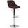 Barhocker HLO-CP268 Samt chrom ~ braun