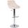 Barhocker HLO-CP268 Samt chrom ~ creme