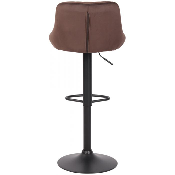 Barhocker HLO-CP268 Samt schwarz ~ braun