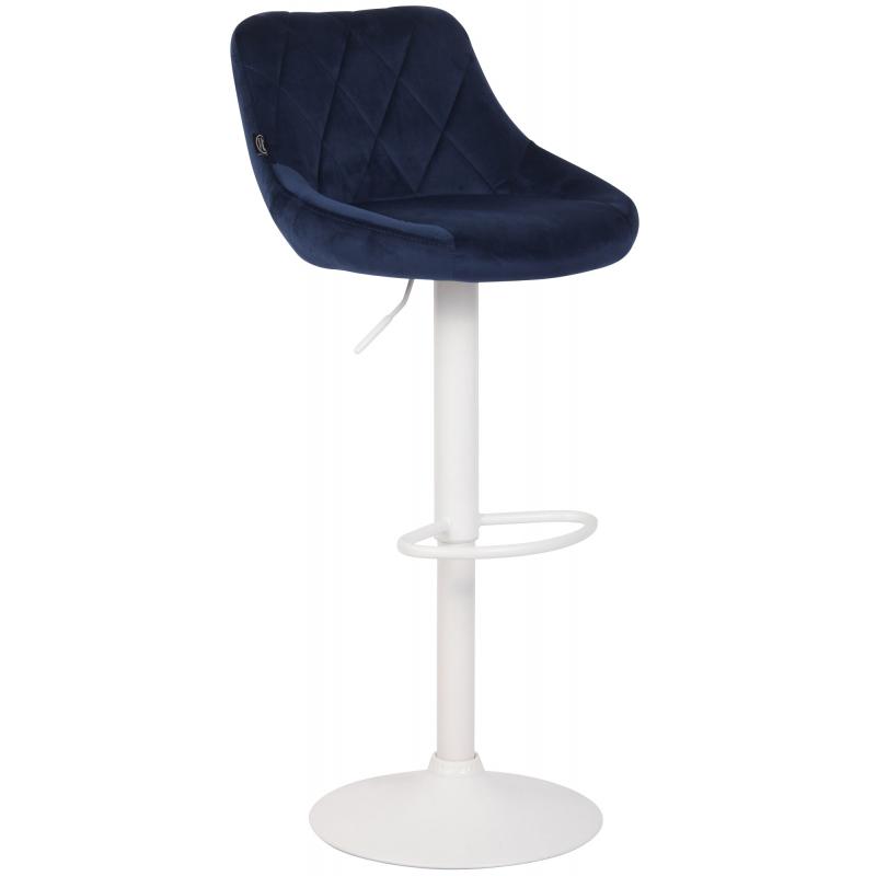 Barhocker HLO-CP268 Samt wei ~ blau