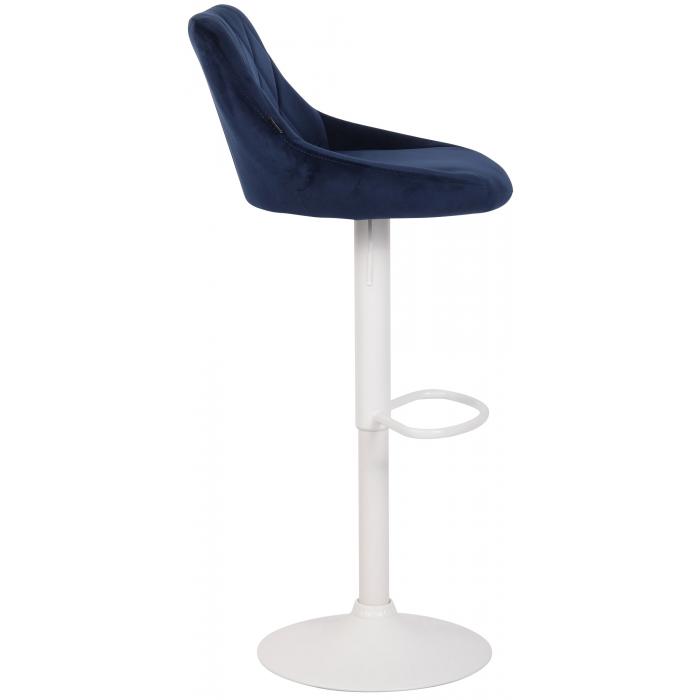 Barhocker HLO-CP268 Samt wei ~ blau