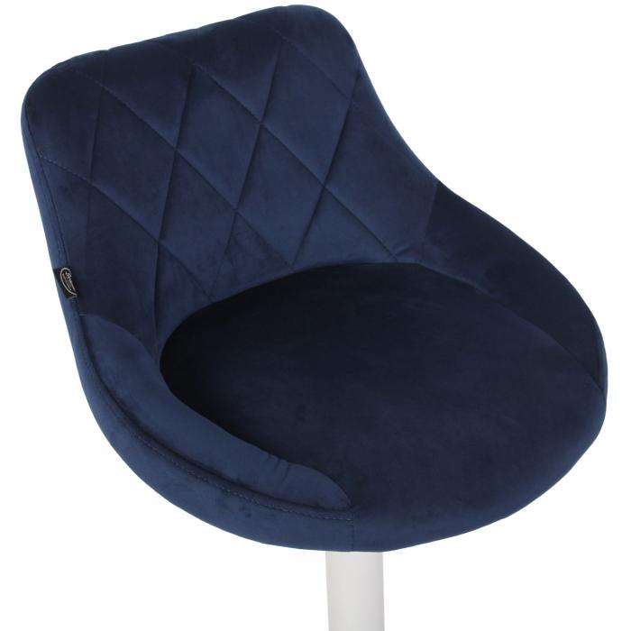 Barhocker HLO-CP268 Samt wei ~ blau