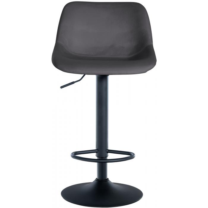 Barhocker HLO-CP273 Samt ~ dunkelgrau