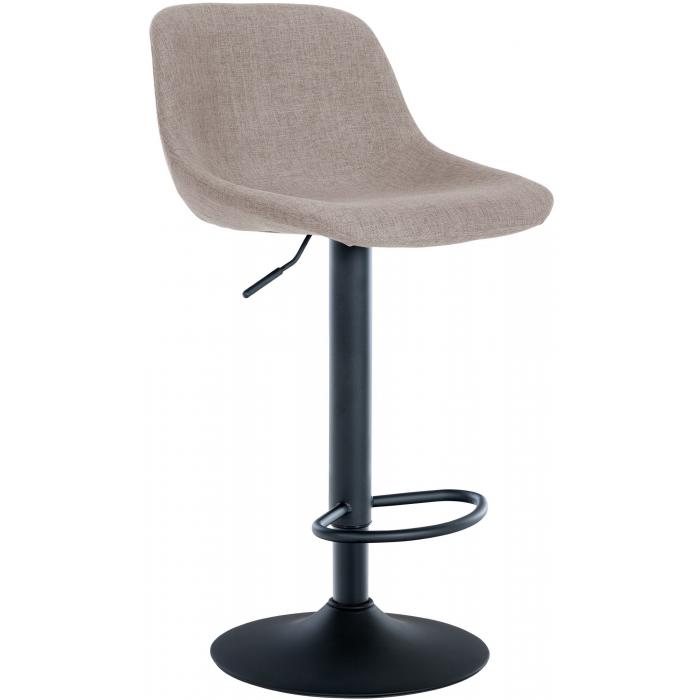 Barhocker HLO-CP274 Stoff ~ taupe