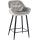 Barhocker HLO-CP261 Samt ~ grau