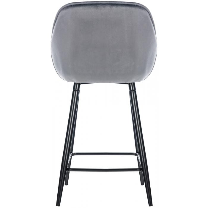 Barhocker HLO-CP261 Samt ~ dunkelgrau