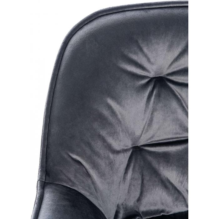 Barhocker HLO-CP261 Samt ~ dunkelgrau