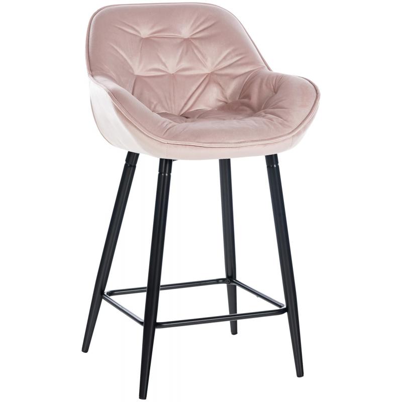 Barhocker HLO-CP261 Samt ~ pink