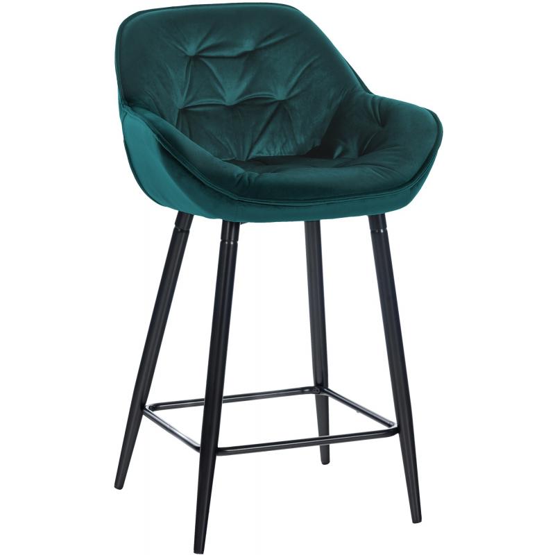 Barhocker HLO-CP261 Samt ~ dunkelgrn