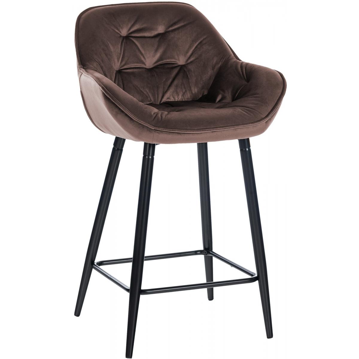 Barhocker HLO-CP261 Samt ~ braun