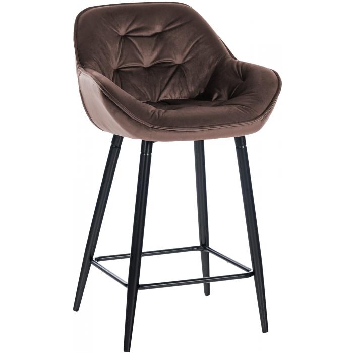 Barhocker HLO-CP261 Samt ~ braun