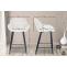 2er Set Barhocker HLO-CP261 Samt ~ cremewei