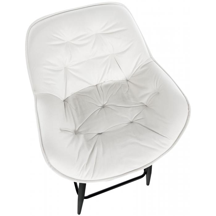 2er Set Barhocker HLO-CP261 Samt ~ cremewei
