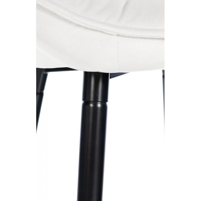 2er Set Barhocker HLO-CP261 Samt ~ cremewei