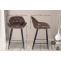 2er Set Barhocker HLO-CP261 Samt ~ braun