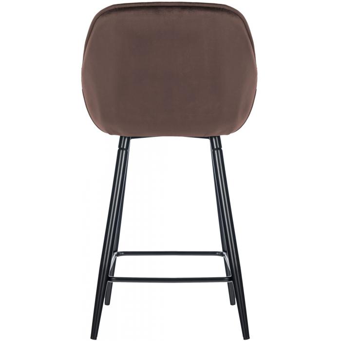2er Set Barhocker HLO-CP261 Samt ~ braun