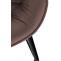 2er Set Barhocker HLO-CP261 Samt ~ braun
