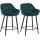 2er Set Barhocker HLO-CP261 Samt ~ dunkelgrün