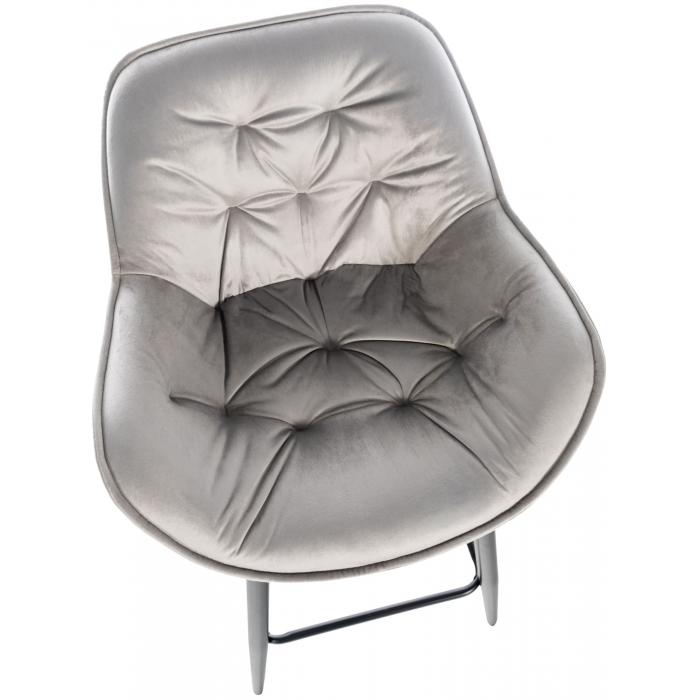 2er Set Barhocker HLO-CP261 Samt ~ grau
