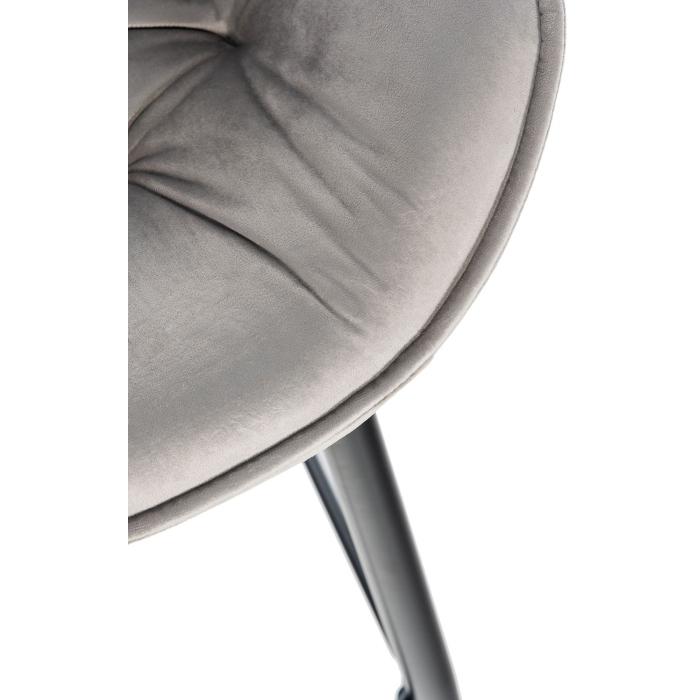 2er Set Barhocker HLO-CP261 Samt ~ grau