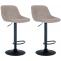 2er Set Barhocker HLO-CP274 Stoff ~ taupe