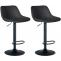 2er Set Barhocker HLO-CP273 Samt ~ schwarz