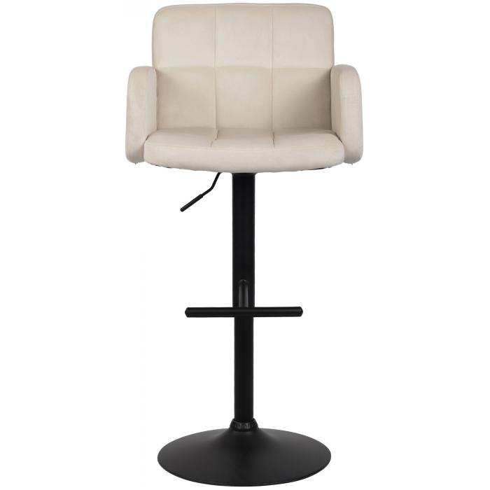 Barhocker HLO-CP326 Samt schwarz ~ creme
