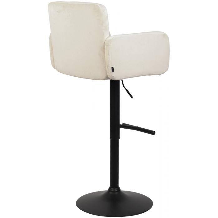 Barhocker HLO-CP326 Samt schwarz ~ creme
