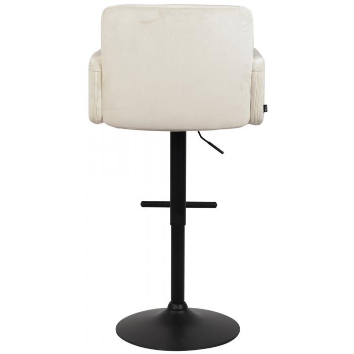 Barhocker HLO-CP326 Samt schwarz ~ creme