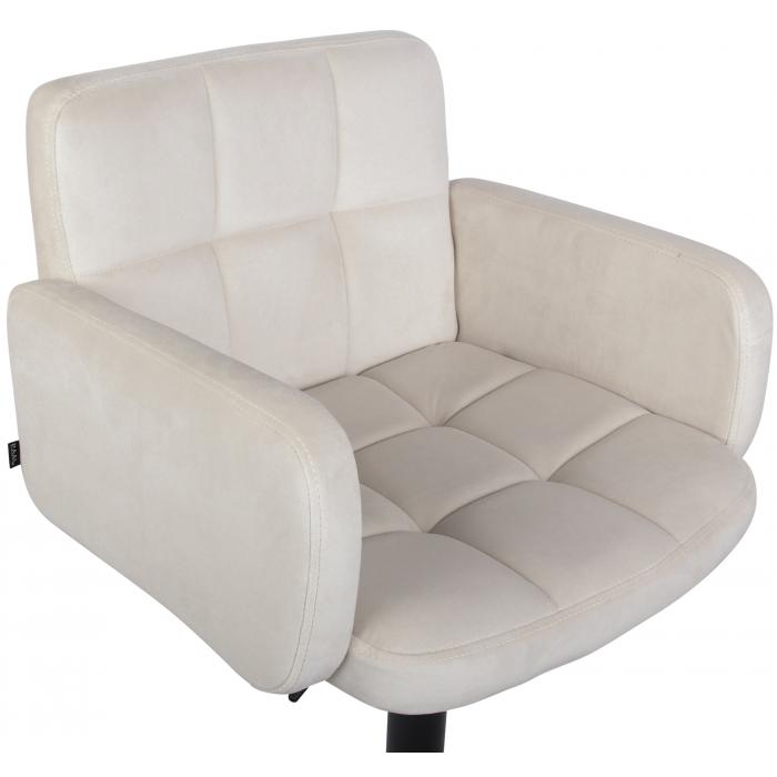 Barhocker HLO-CP326 Samt schwarz ~ creme