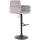 Barhocker HLO-CP326 Samt schwarz ~ grau
