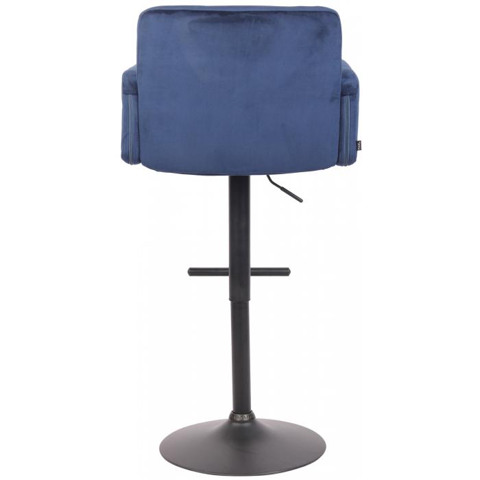 Barhocker HLO-CP326 Samt schwarz ~ blau