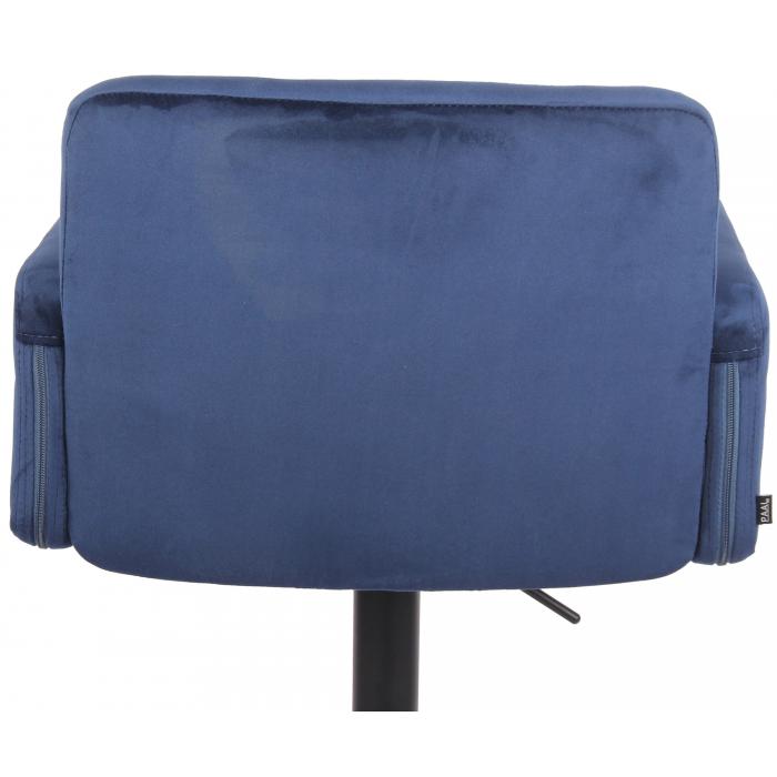 Barhocker HLO-CP326 Samt schwarz ~ blau