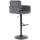 Barhocker HLO-CP326 Samt schwarz ~ dunkelgrau