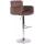 Barhocker HLO-CP326 Samt chrom ~ braun