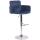 Barhocker HLO-CP326 Samt chrom ~ blau
