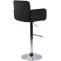 Barhocker HLO-CP326 Samt chrom ~ schwarz
