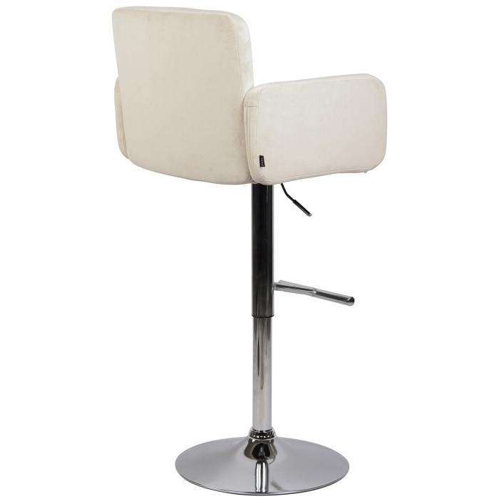 Barhocker HLO-CP326 Samt chrom ~ creme