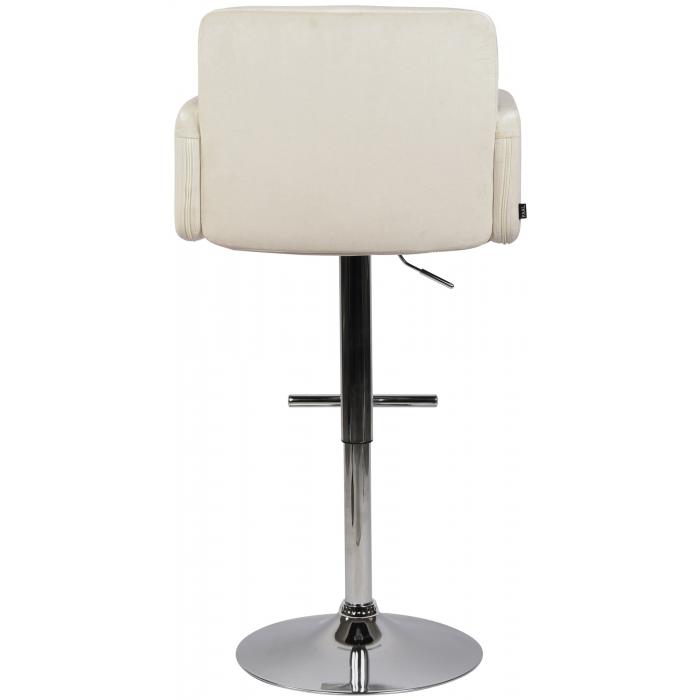 Barhocker HLO-CP326 Samt chrom ~ creme