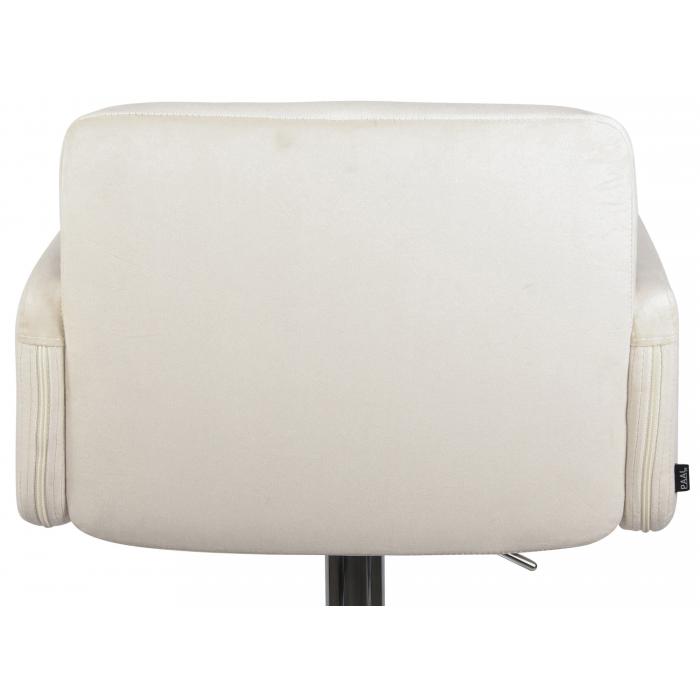 Barhocker HLO-CP326 Samt chrom ~ creme