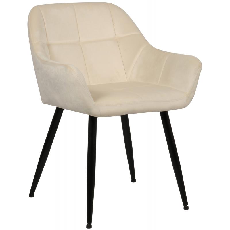 Esszimmerstuhl HLO-CP15 Samt ~ creme