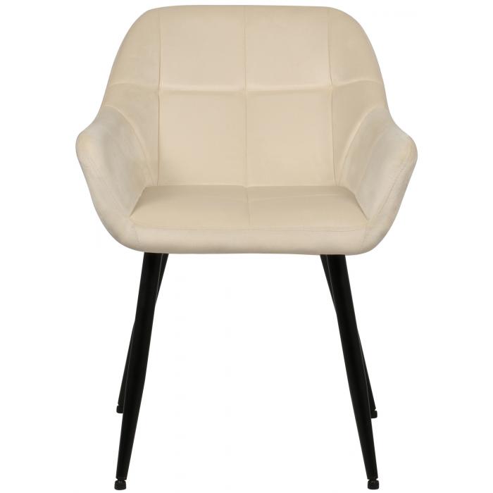 Esszimmerstuhl HLO-CP15 Samt ~ creme