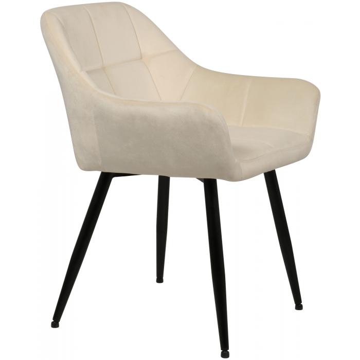 Esszimmerstuhl HLO-CP15 Samt ~ creme